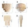 Exquisite Woven Tapestry Lampshade Handwoven Hanging Light Cover Macrame Tassel Lamp Shade  Hotel
