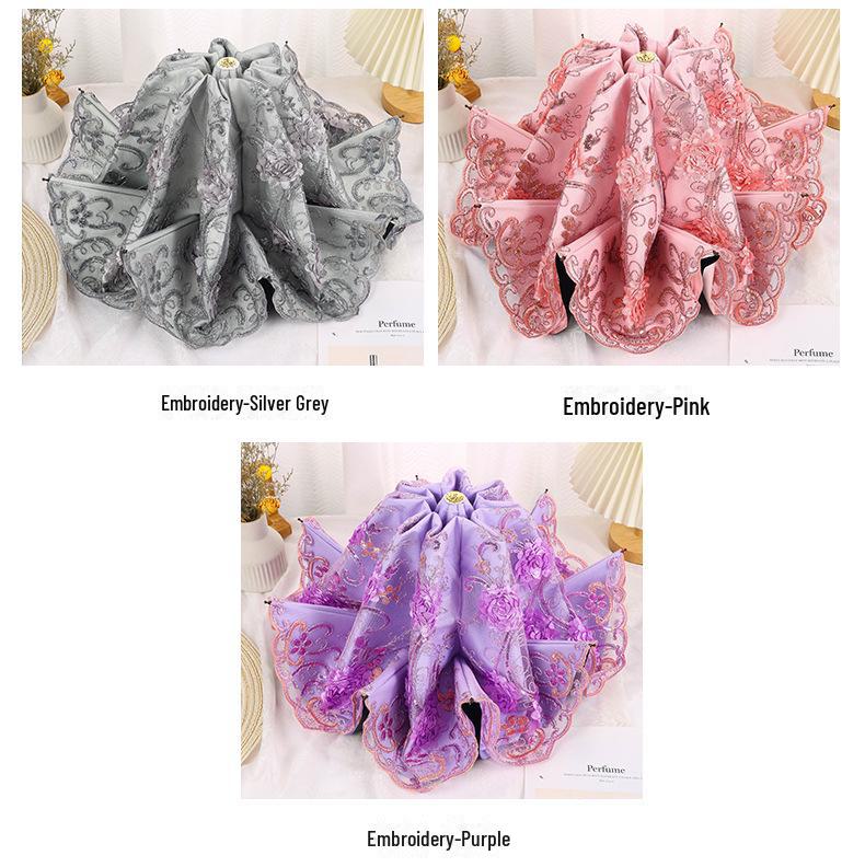 Elegantní krajkový deštník s UV ochranou proti slunci a dešti pro ženy