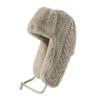 LYING Winter Knit Pilot Cap with Ear Warm and Russian Perfect for and Outdoor Solid Slimming Casual Style Women's Flaps, Thick, Fleece-Lined, Style,