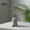 Cute Animal Desk Decor 3D Printed Rabbit Pen Holder, Large Capacity Organizer, Matte Shaped Holder Finish Pencil for Office Home School Decoration
