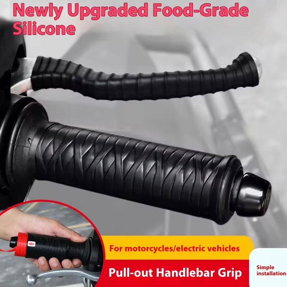 Motorrad Silikon Lenkergriff Abdeckung Universal Selbst Rutschfest Griff Anti Vibration Schutz Abdeckungen Hülse Schrumpfend N1Q2
