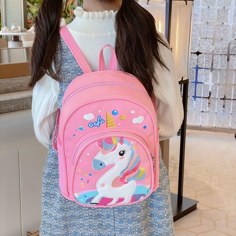 Neutral Gender Trendy Kids Backpack For Ages 3 To 8 With Comfortable Curved Straps And Unique Patterns Animal