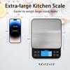 Large Kitchen Scale with 0.1g/0.001oz High Precision 5kg/11lb Bakery Scale with Percentage Function USB Rechargeable Full-View