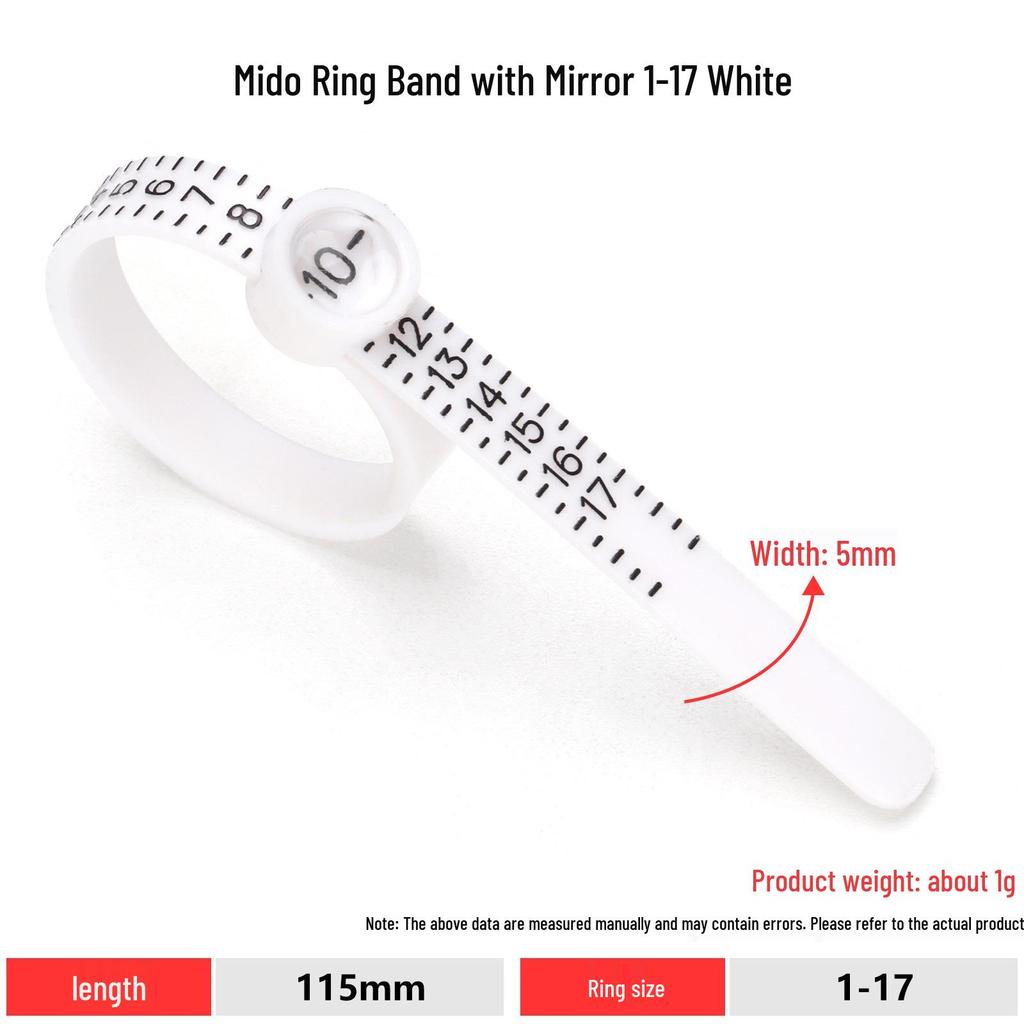 Adjustable Ring Sizer Belt for Finger Measurement