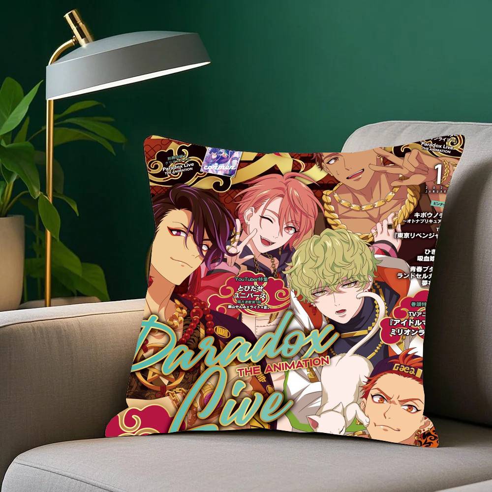 Anime Paradox Live THE ANIMATION Pillow Case Sofa Cushion Cover Room Home Decoration