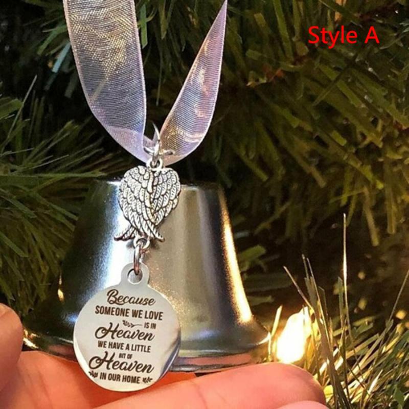 

1 pcs Christmas Tree Decoration Angel Wing Wind Bell Sky Pendant Home Decoration