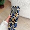 Fashion Contrasting Leopard Print Mobile Phone Case iPhone16pm Glossy Wavy Film Two-in-one Apple 17 Is Hot In Europe and America