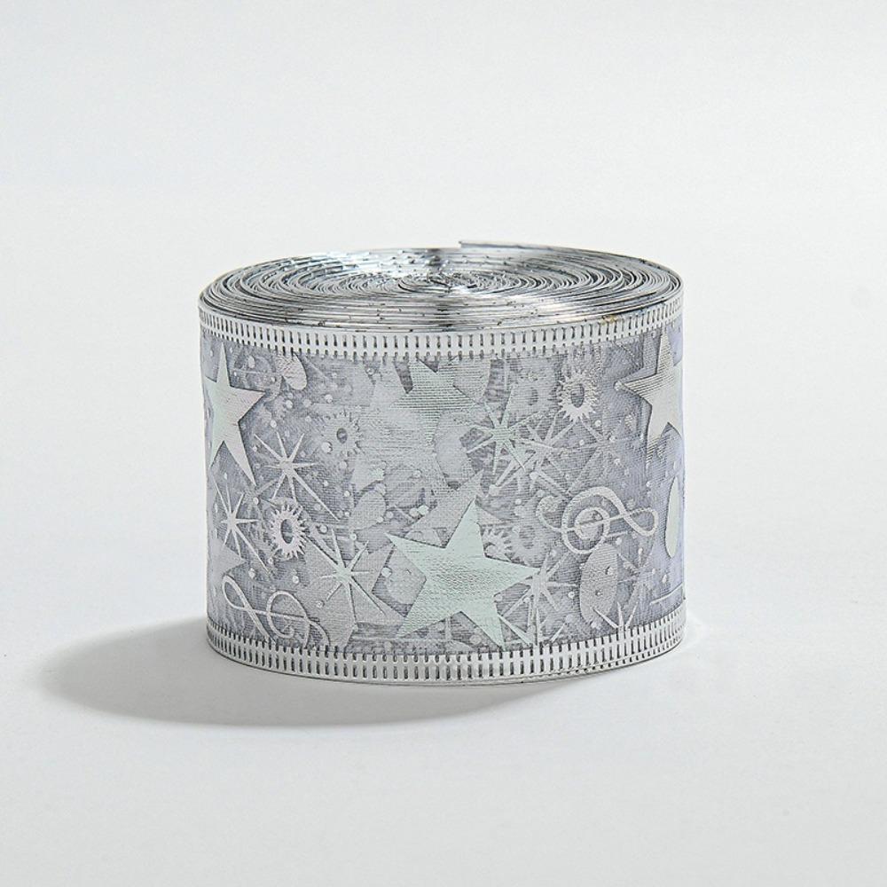 New 2m Christmas Ribbon Xmas Gift Lmitation Linen Fabric Swirl Ribbon Christmas Tree Ribbon Plaid Bow Snowflake Burlap Ribbon