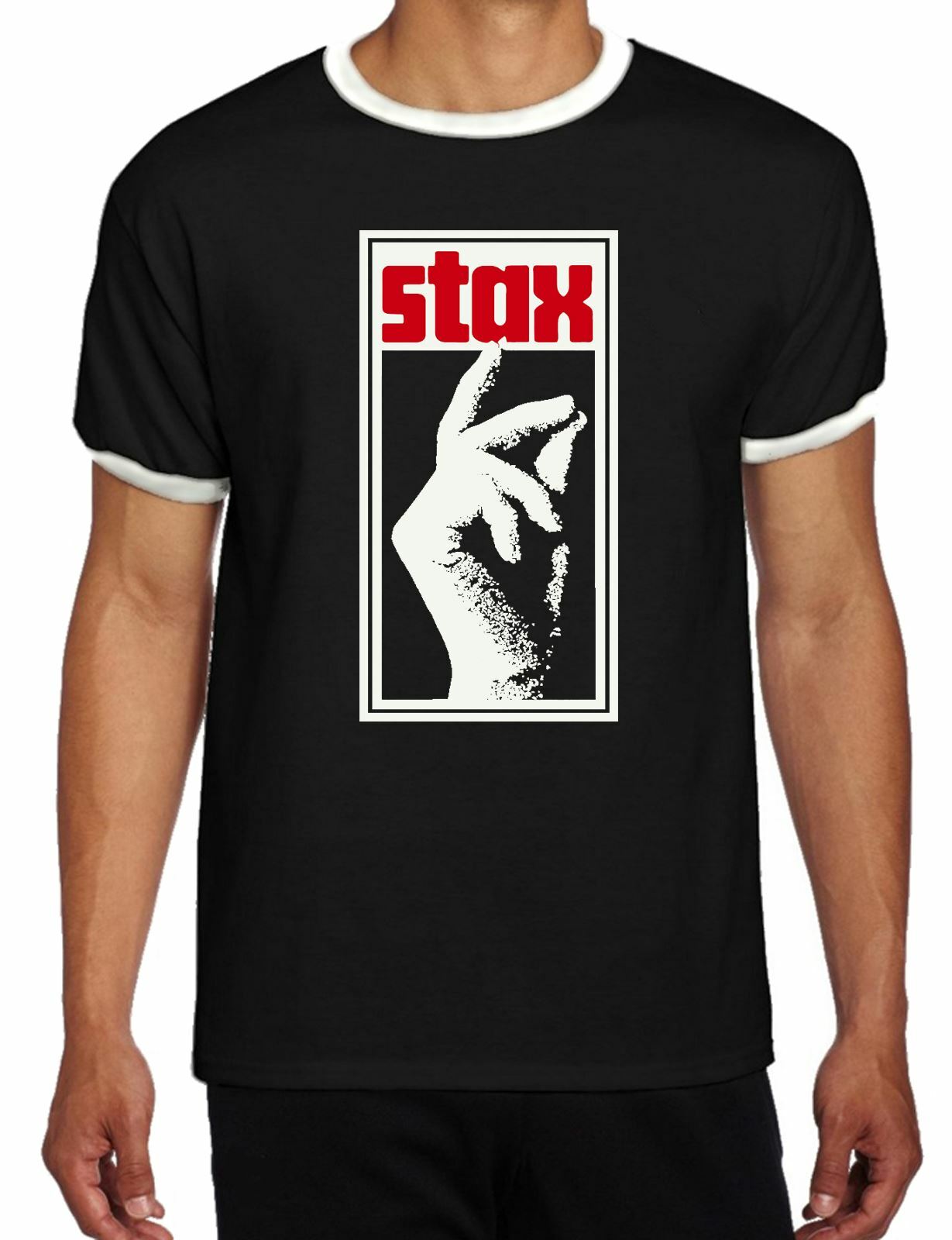 Stax Records Contrast Ringer T Shirt - Northern Soul XL