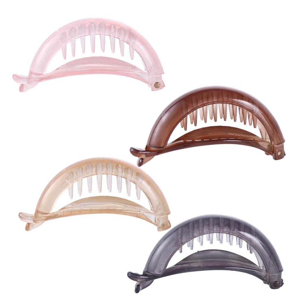 Gift Transparent Hairpins Plastic Hair Claws Banana Clip Ponytail Holder Hair Clips