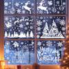 New Electrostatic Window Stickers Christmas Decorations White Snowflake Glass Window Deer Electrostatic Stickers