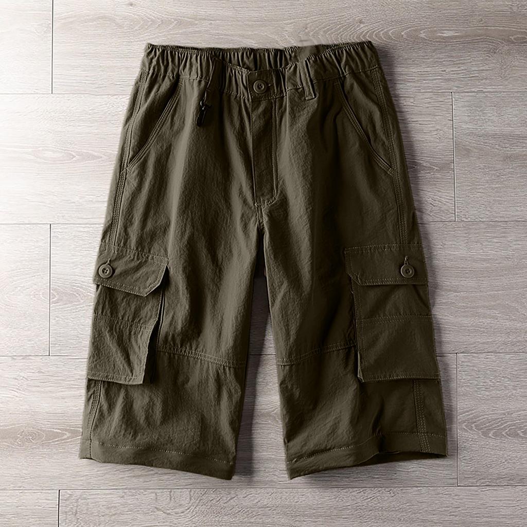 Men's And Women's Work Pants Outdoor Work Fishing Camping Waterproof Wear-resistant Multi-Pocket Work Pants (Detachable)