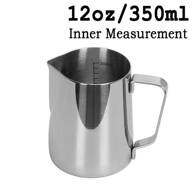 Stainless Steel Milk Frothing Jug Coffee Latte Art Milk Frother Pitcher Stainless Steel Measurement Jug Espresso Barista Tool