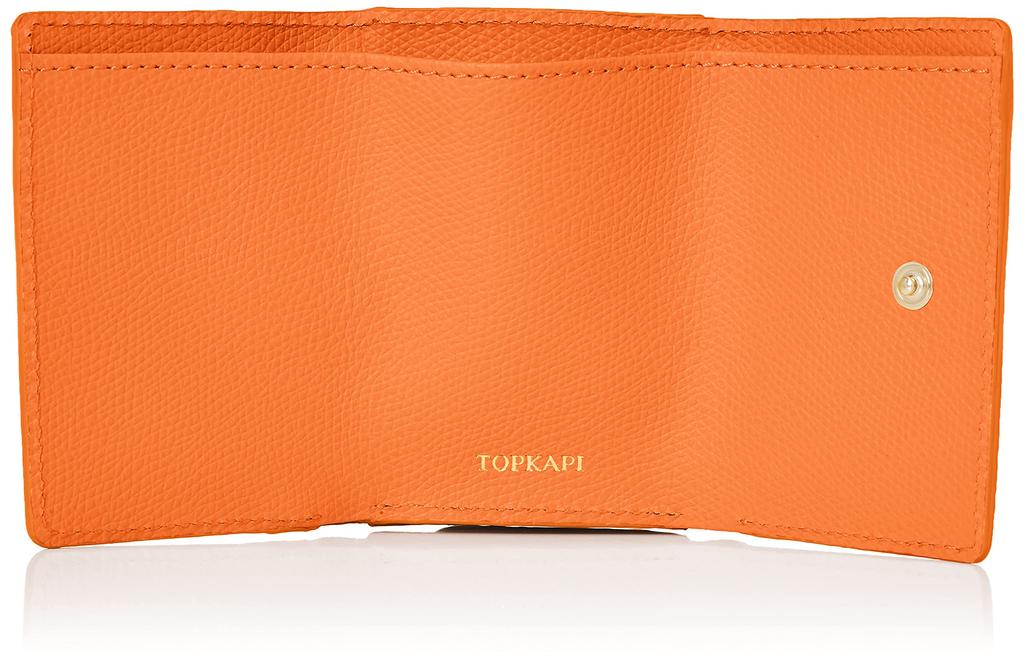 [TOPKAPI] COLORATO Tri-fold Wallet with Grain Embossing and Round Flap