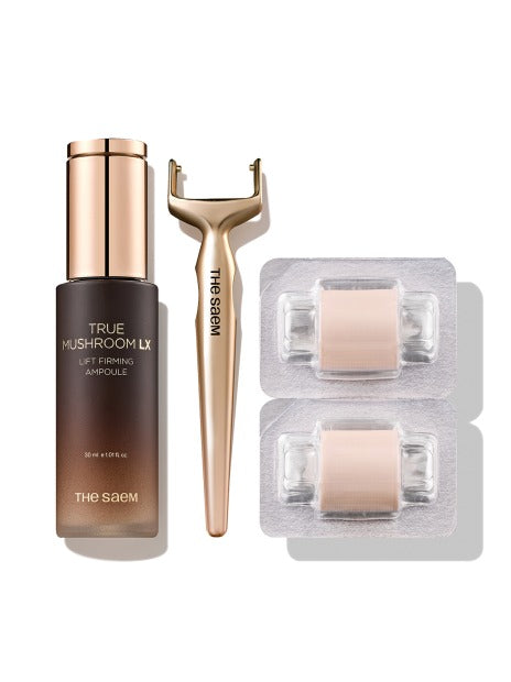 THE SAEM True Mushroom LX Elastic Lifting Ampoule & Microshot Set (30ml, Roller x2, Handle x1) set