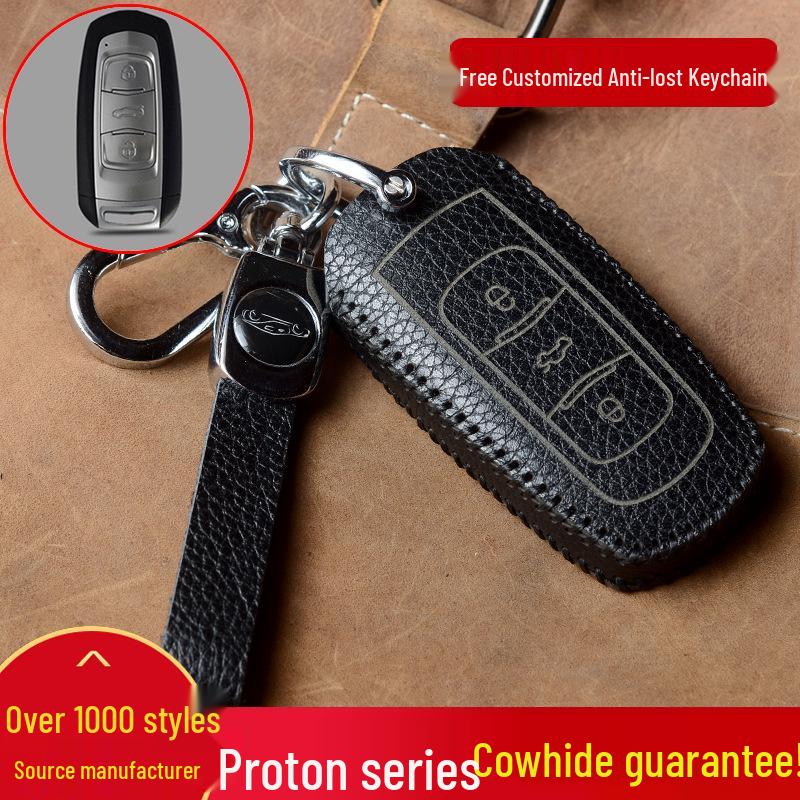 Proton X50/X70 & L3/L5 Remote Car Key Cowhide Cover with Buckle