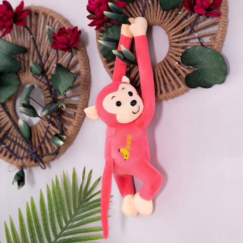 Ape Plush Doll: Long Arm Hanging Monkey with Banana - Cute Stuffed Animal Toy Ornaments.