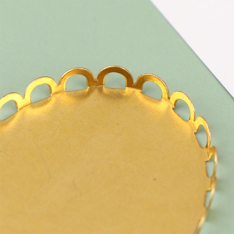 2Pcs Miniature Metal Tray Dollhouse Kitchen Furniture Decoration Accessories