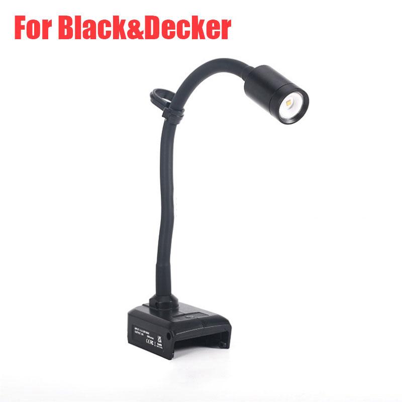 Hose Adjustable LED Light For Dewalt For Maikta/Bosch/Milwaukee/Black&Decker/Craftsman 18V Li-ion Battery Long-neck Flashlight