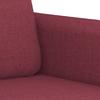3 piece sofa set with cushions wine red fabric