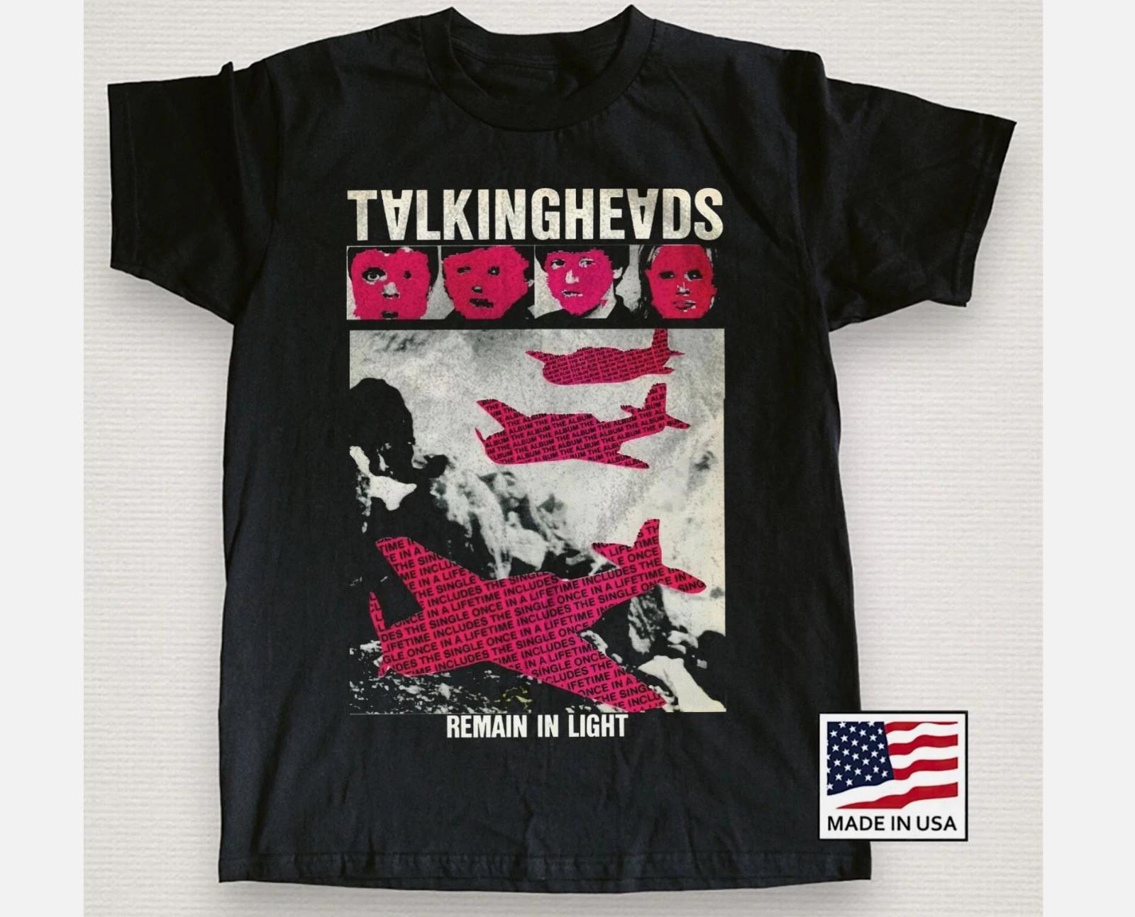 Talking Heads Remain In Light Унисекс Черная Хлопковая Футболка S-5XL S