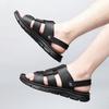 FashionNew Casual Comfort Sandals Summer Genuine Leather Men's Dual-use Sandals Man's Beach Vacation Shoes Soft Sole Non-slip Slippers