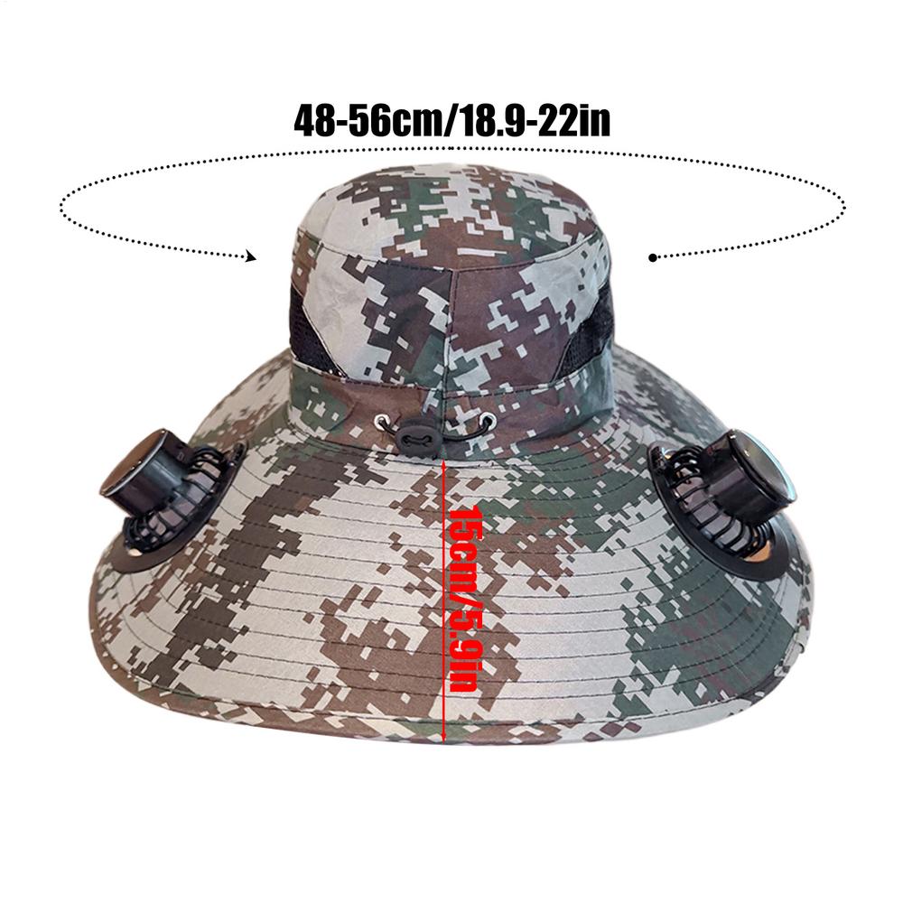

Solar Powered Fan Hat, Men s Outdoor Hiking And Fishing Hat With Uv Protection And Sun Shading, Super Large Eave Sun Protection
