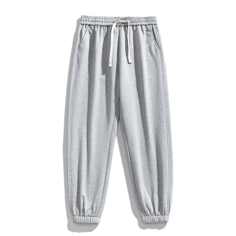 Jarní a podzimní pánské dlouhé kalhoty Volné tepláky Pánské šedé ležérní legíny Tepláky Trendové kalhoty