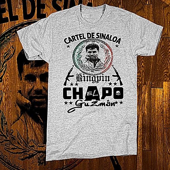 

гангстерская футболка Эль Чапо Картель Синалоа Король Босс Уличная суета Белая футболка 4XL