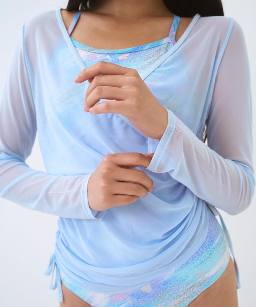Sonyalebai Airy Mesh Cover-Up Blue