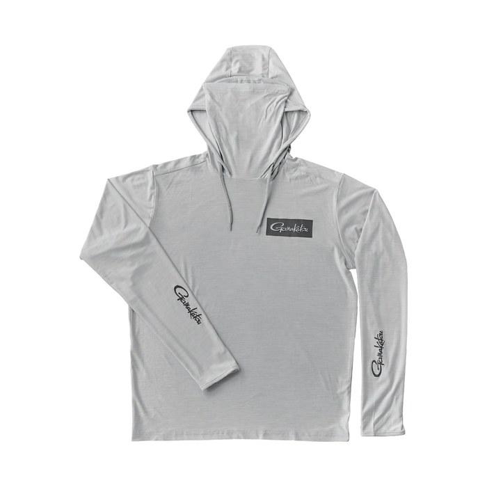 Gamakatsu Sunshade Hoodie T-Shirt GM3747 White x Gray L