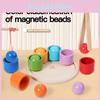 Wooden Shape And Color Sorting Balls With Magnetic Clip Beads For Early Education Kids Toys