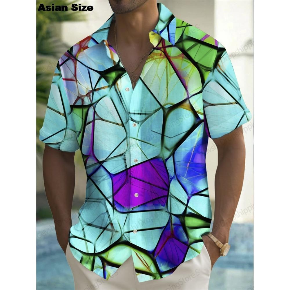 2026 Moon Star Hawaiian Shirt Men Women Fashion Casual Hawaiian Sea Shirts Short Sleeve Button Blouse Festive Holiday Tops