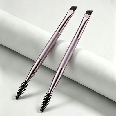 Double-headed Eyebrow Brush Eyelash Grooming Comb Lightweight Sweat Resistant for Makeup Beginners Home Daily Use