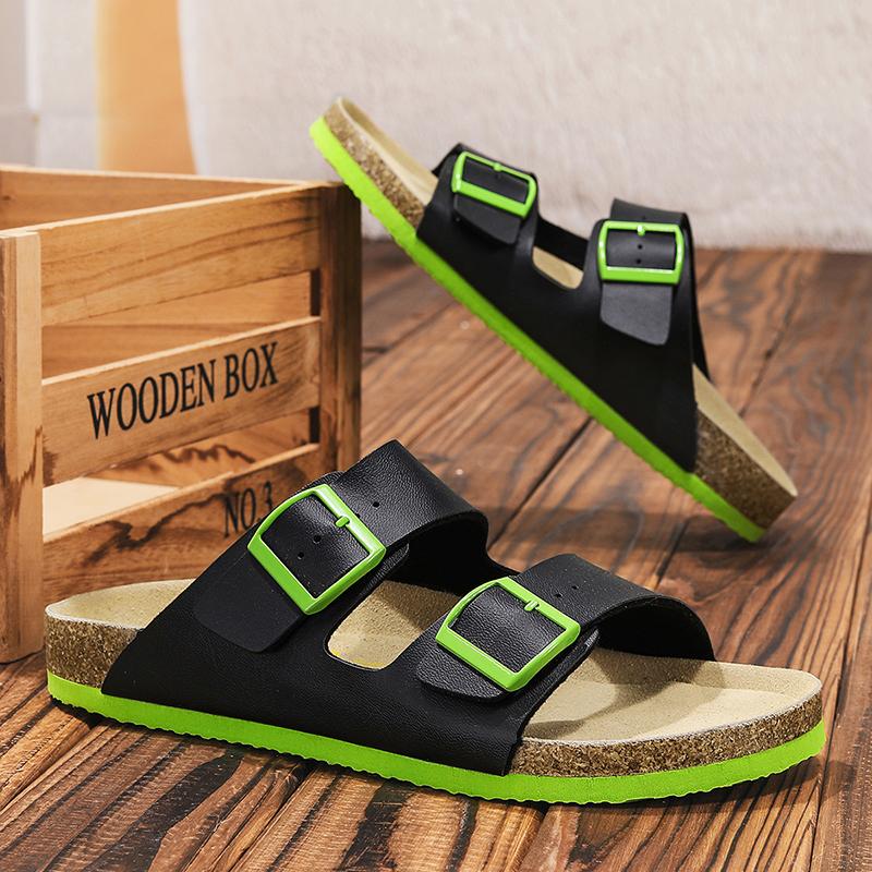 Fashion Man Leather Men Comfort Beach Slippers Men Designer Summer Comfortable Slippers Original Brand Pure Handmade High Quality Shoes