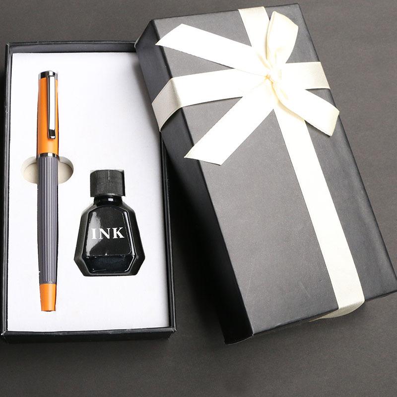 Morandi Fountain Pen Accounting Dark Nib Ink Hard Pen Handwriting Practice Gift Box For School, Teacher'S Day Prize, New Year Gift