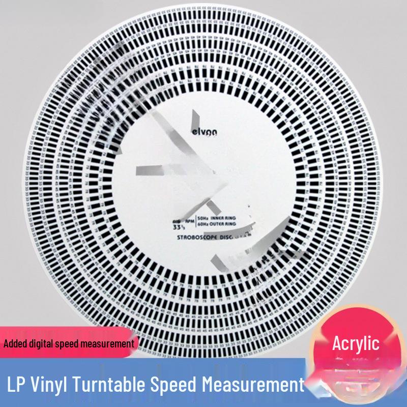 Turntable Vinyl Record Speedometer & Stylus Angle Calibration Disc with Distance Detection Earrings.