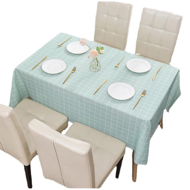 Nordic Waterproof Oil-proof Rectangular Plaid Picnic Tablecloth