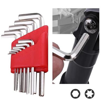 Silver L Type Hex Wrench Set with Multiple Models for Various Tasks