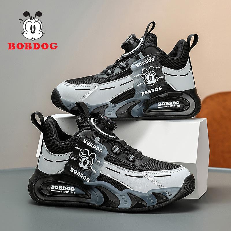 Babu Bean Boys Shoes Spring and Autumn 2025 New Rotating Button Medium and Older Children's Mesh Breathable Children's Sneakers