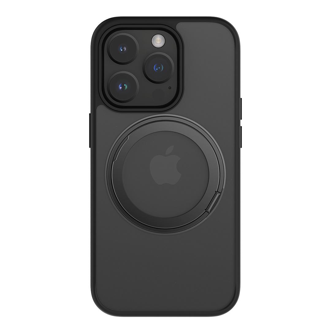 

Матовый чехол для телефона с вращающейся подставкой на 360 ° для iPhone 13 14 15 Pro Max 15 14 Plus с магнитными кронштейнами Magsafe, защитный чехол для телефона For iPhone 15 Pro Max чёрный