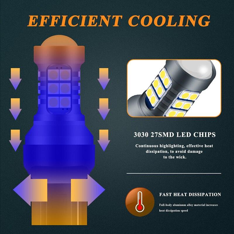 2 Stück T20 LED 7440 7443 LED WY21W W21W LED-Lampen Auto Signalleuchte T20 3030SMD Rückfahrlicht Superhell