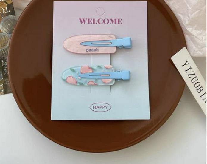 Süße & Niedliche Haarspange ohne Abdrücke: Damen Pony & Make-up Haarnadel.