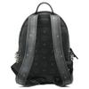 MCM Stark Studded Logo Backpack Coated Canvas And Leather Trim Unisex Backpacks Black MMKAAVE15BK001
