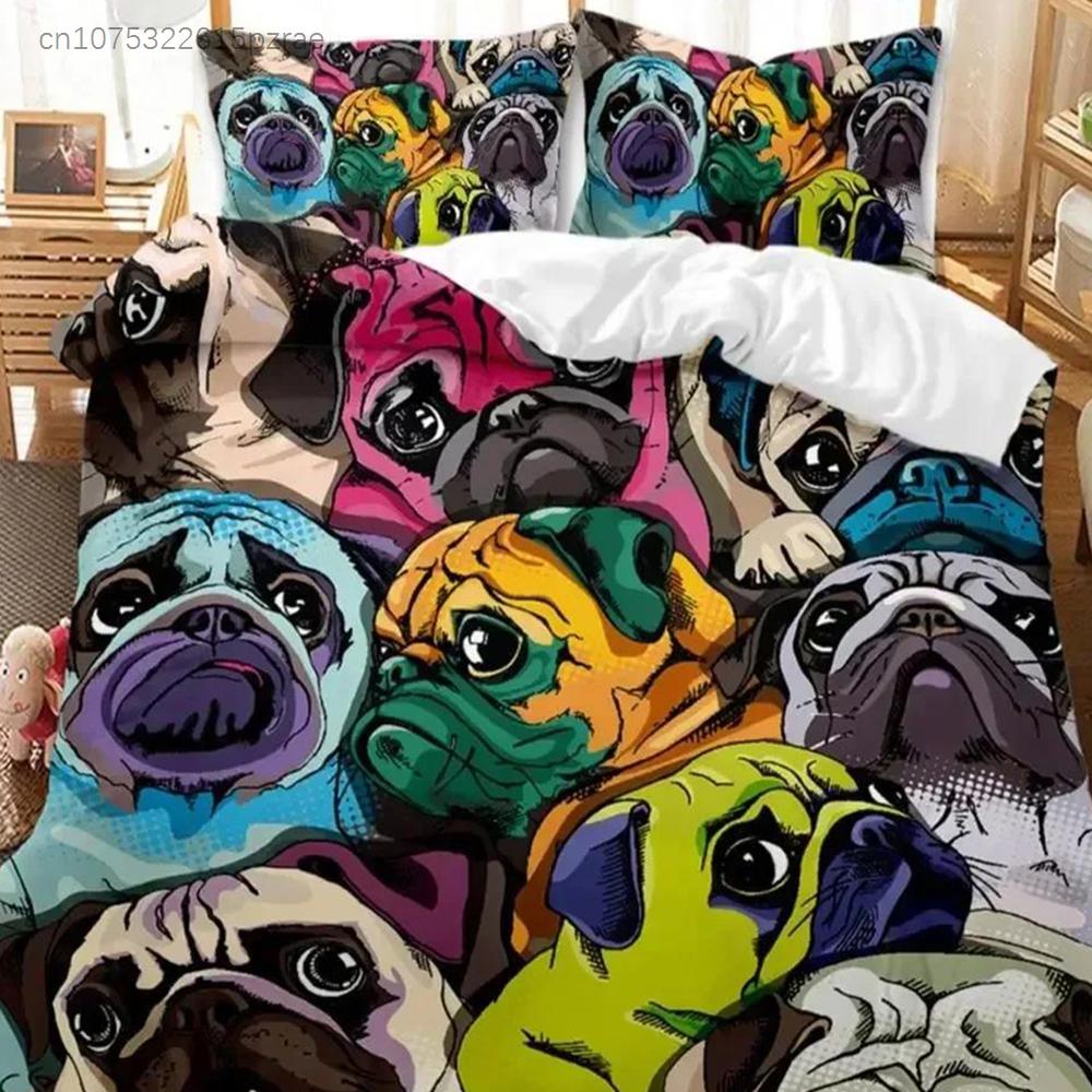 3D Dog  Bedding Set For Bedroom Soft Modern Bedspreads Comefortable Kids Duvet Cover Quilt Cover And Pillowcase