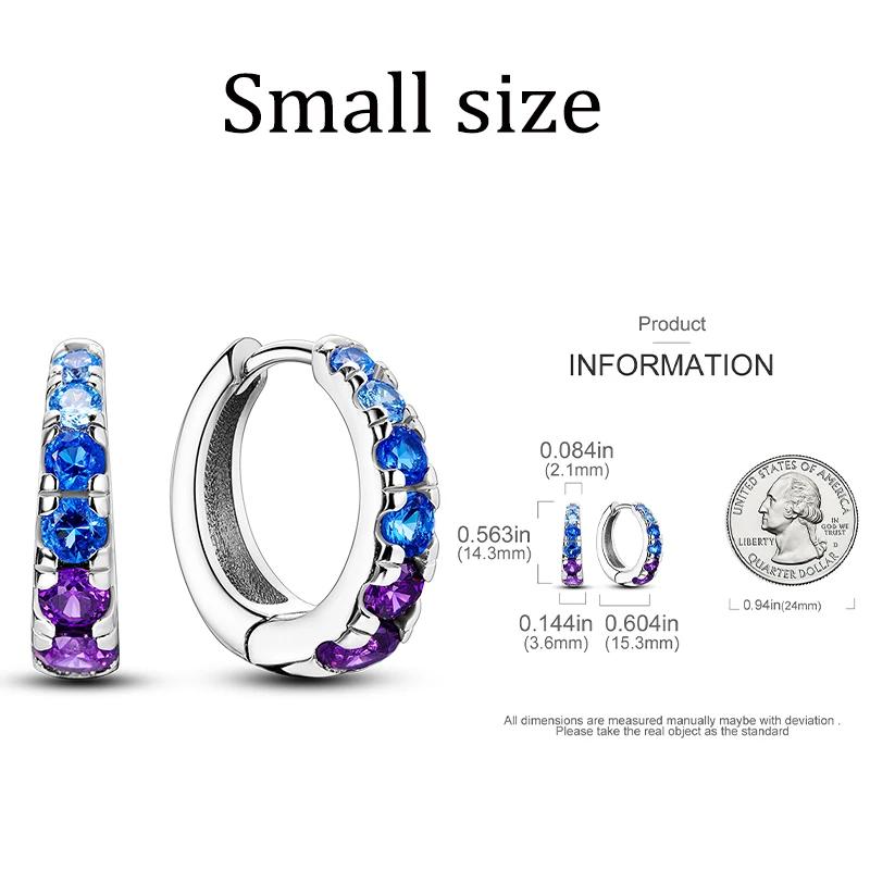 Hoop Earring Copper Original Earring For Woman Star Clover Zircon Pendientes For Woman Original Earring Fashion Fine Jewelry