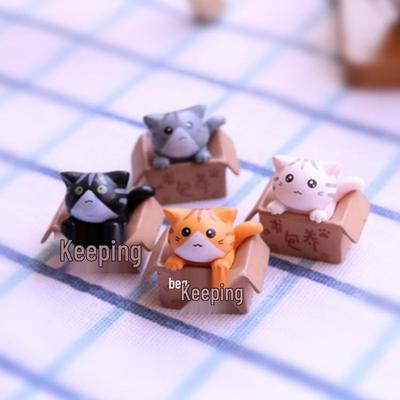 Private House Cat Kitten Plush Car Pendant: Micro Landscape Ornament & Succulent Blind Box Cake Decor