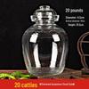 Verdicktes Glas-Gurkenglas mit Innendeckel für Sauerkraut, Kimchi und eingelegtes Gemüse