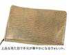VIA DOAN Wallet with Round Genuine Zipper, Leather, Gold, VIA-705-23