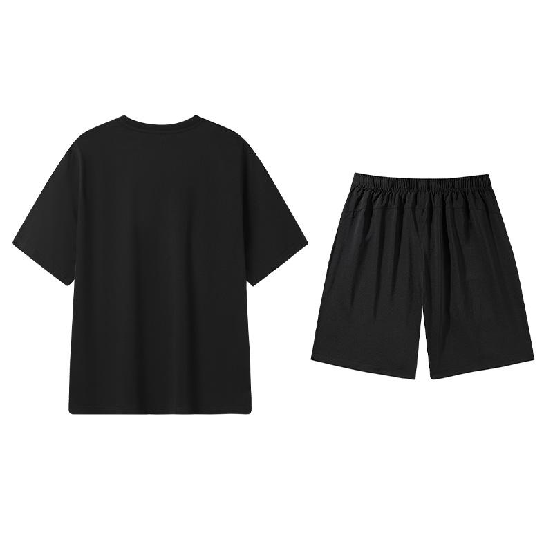 Peak Letter Graffiti Comfortable Versatile Fashion Casual Sports Suit Unisex suit Black DF64269113+YS00301